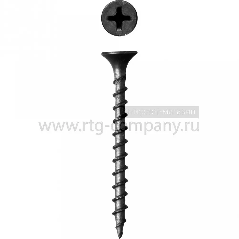 Саморезы фосфатированные с крупной резьбой, РН2, 3,5х32мм, 65шт.
